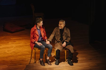 France, Vitry-sur-Seine, 2023-11-22. Le spectacle Jeanne, mis en scène par Yan Allegret, est acceuilli en co-création à Vitry-sur-Seine par le Théâtre Jean Vilar et le Nouveau Gare au Théâtre. Photographie de Denis Meyer / Hans Lucas.